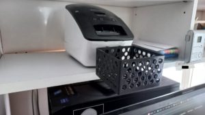 3D Printing in the Office Brother QL-700 basket catcher